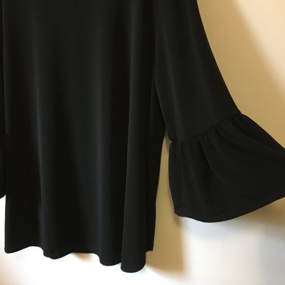 Green Envelope USA Made Witchy Black Bell Sleeve Top - Picture 8 of 16